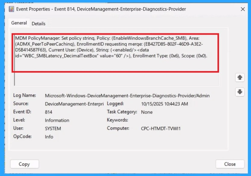 Configure BranchCache for Network Files using Intune Policies 9 Configure BranchCache for Network Files using Intune Policies - Fig.9