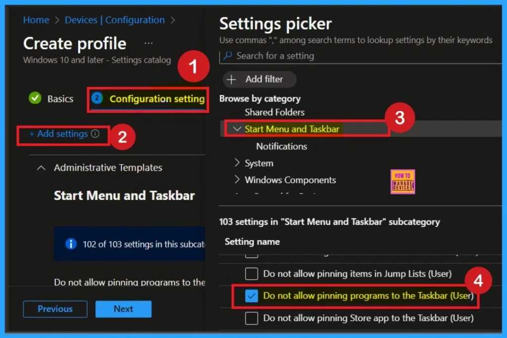 Configure Pinning Programs to the Taskbar using Intune Policy - Fig.3