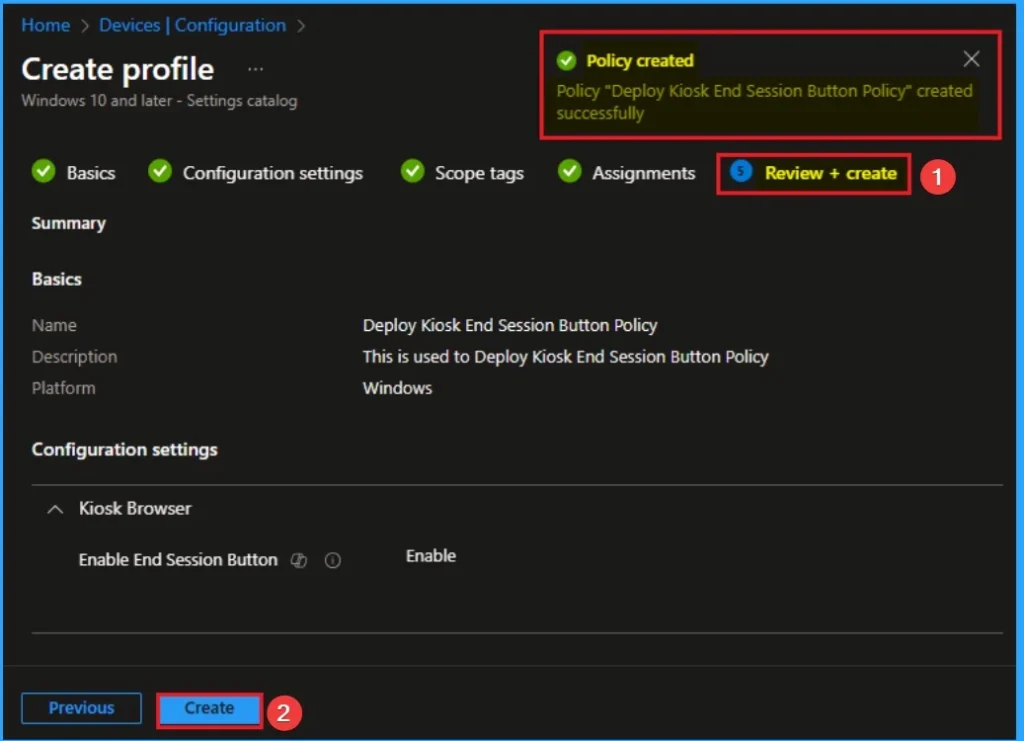 Deploy Kiosk End Session Button Policy for Full Browser Reset with Intune 9 Deploy Kiosk End Session Button Policy for Full Browser Reset with Intune - Fig.9