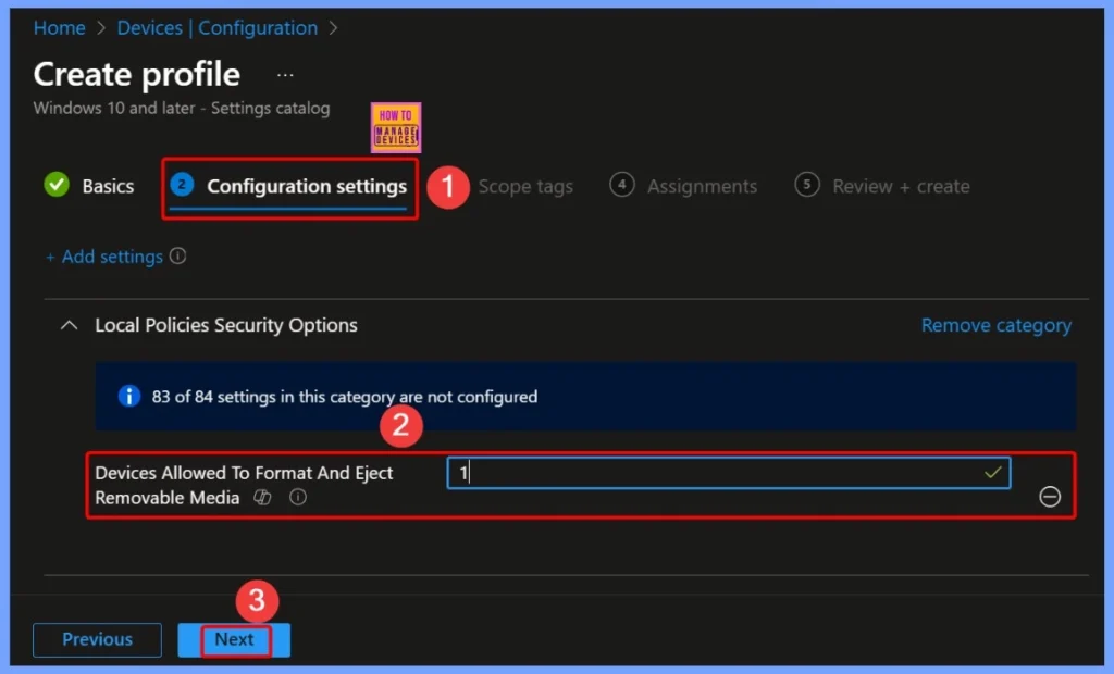 How to Control Access to Format and Eject Removable Media in Windows using Intune Policy 6 How to Control Access to Format and Eject Removable Media in Windows using Intune Policy - Fig.6