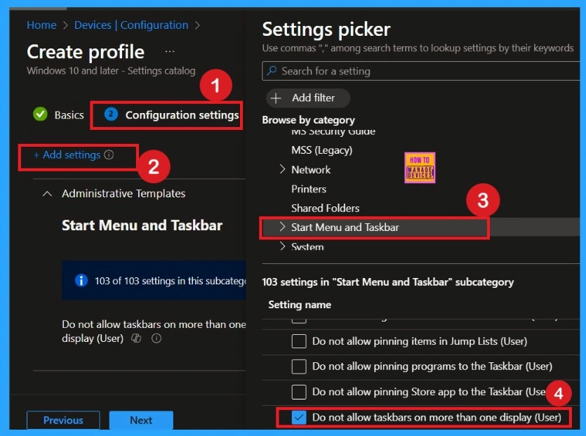 How to Control Multi Monitor Taskbar Settings using Intune Policy 4 How to Control Multi Monitor Taskbar Settings using Intune Policy - Fig.3