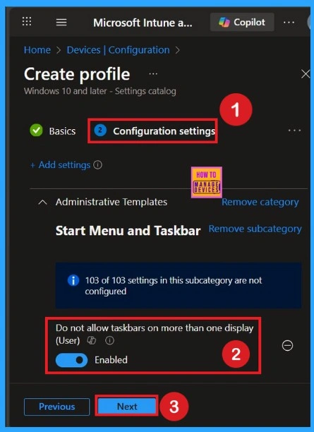How to Control Multi Monitor Taskbar Settings using Intune Policy 6 How to Control Multi Monitor Taskbar Settings using Intune Policy - Fig.5