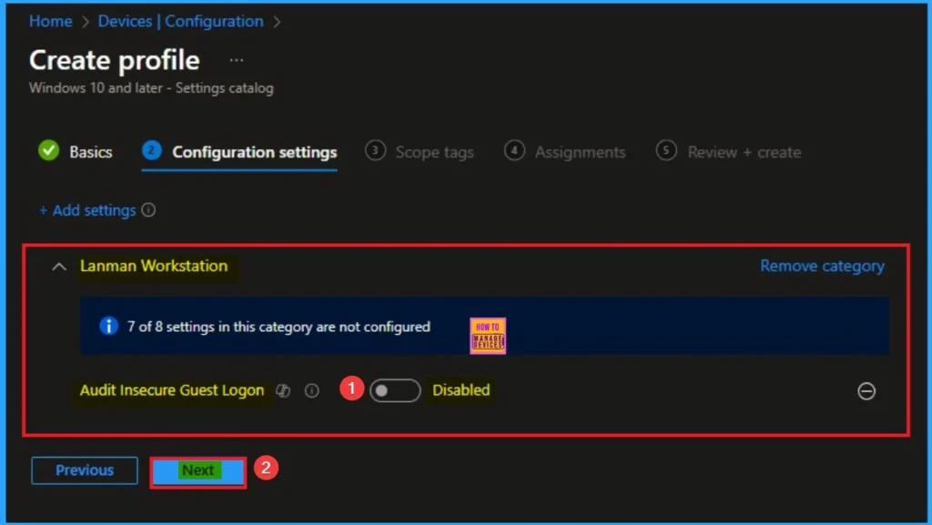 Enable Insecure Guest Logon Policy to Find Hidden SMB Security Risks using Intune 5 Enable Insecure Guest Logon Policy to Find Hidden SMB Security Risks using Intune - Fig.5