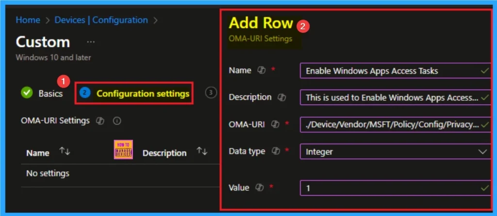 Enable Windows Apps Access Tasks to Prioritizing Security and Privacy using Intune 14 Enable Windows Apps Access Tasks to Prioritizing Security and Privacy using Intune - Fig.14