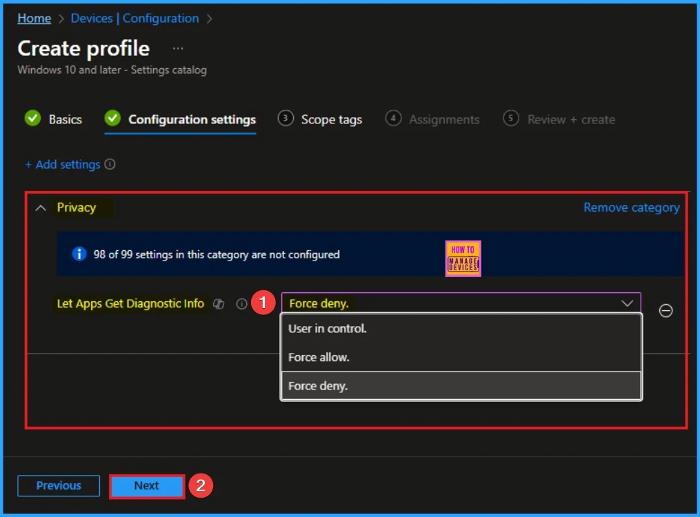 Enable Windows Apps Get Diagnostic Info to Maintaining Security and Integrity using Intune 5 Enable Windows Apps Get Diagnostic Info to Maintaining Security and Integrity using Intune - Fig.5