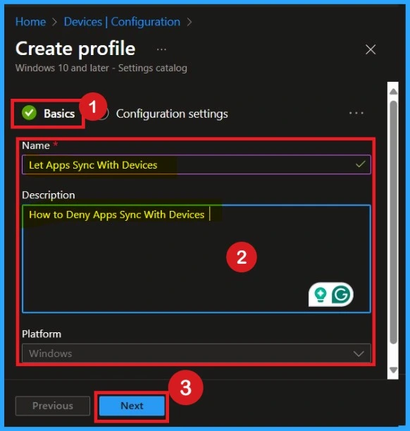 Force to Deny Apps Sync with Devices Policy for Windows using Intune 2 Force to Deny Apps Sync with Devices Policy for Windows using Intune -Fig.2