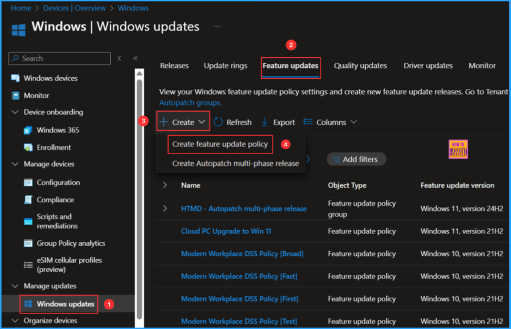 How to Create a Windows 11 25H2 Feature Update Policy using Intune 2 How to Create a Windows 11 25H2 Feature Update Policy using Intune. Fig. 2