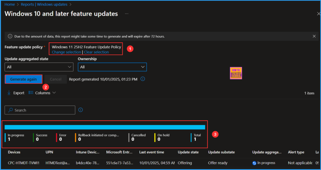 How to Create a Windows 11 25H2 Feature Update Policy using Intune 7 How to Create a Windows 11 25H2 Feature Update Policy using Intune. Fig. 7