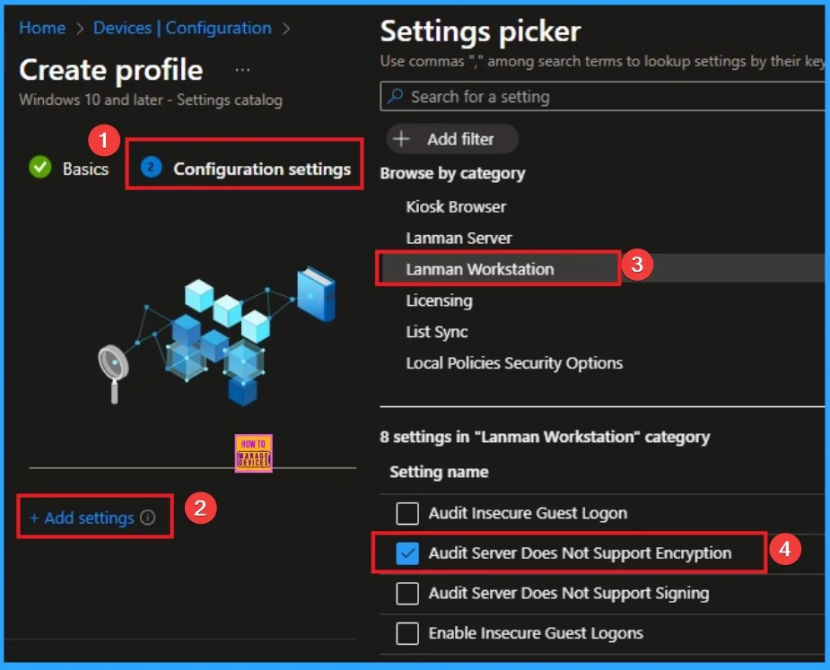 How to Enable Audit SMB Servers Lacking Encryption Support using Intune 4 How to Enable Audit SMB Servers Lacking Encryption Support using Intune - Fig.4