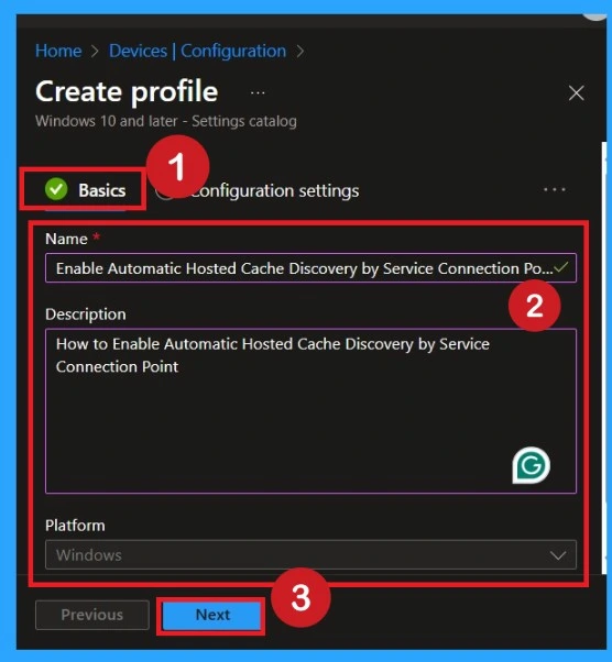 How to Enable Automatic Hosted Cache Discovery by Service Connection Point using Intune Policy 2 How to Enable Automatic Hosted Cache Discovery by Service Connection Point using Intune Policy-Fig.2