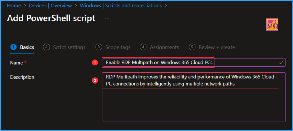 How to Enable RDP Multipath on Windows 365 Cloud PCs using Intune PowerShell Script 4 How to Enable RDP Multipath on Windows 365 Cloud PCs using Intune PowerShell Script. Fig. 4