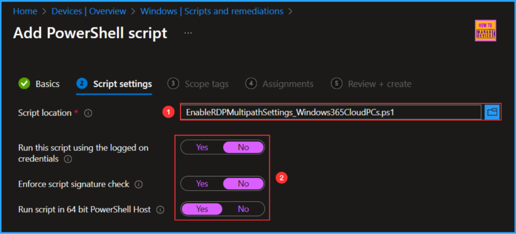 How to Enable RDP Multipath on Windows 365 Cloud PCs using Intune PowerShell Script 5 How to Enable RDP Multipath on Windows 365 Cloud PCs using Intune PowerShell Script. Fig. 5