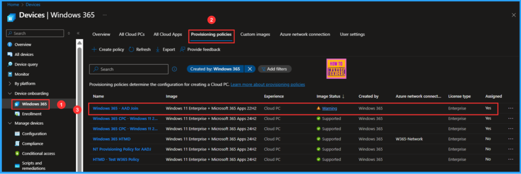 How to Fix End of Support Warning of Windows 365 Provisioning Policy in Intune 2 How to Fix End of Support Warning of Windows 365 Provisioning Policy in Intune. Fig. 2