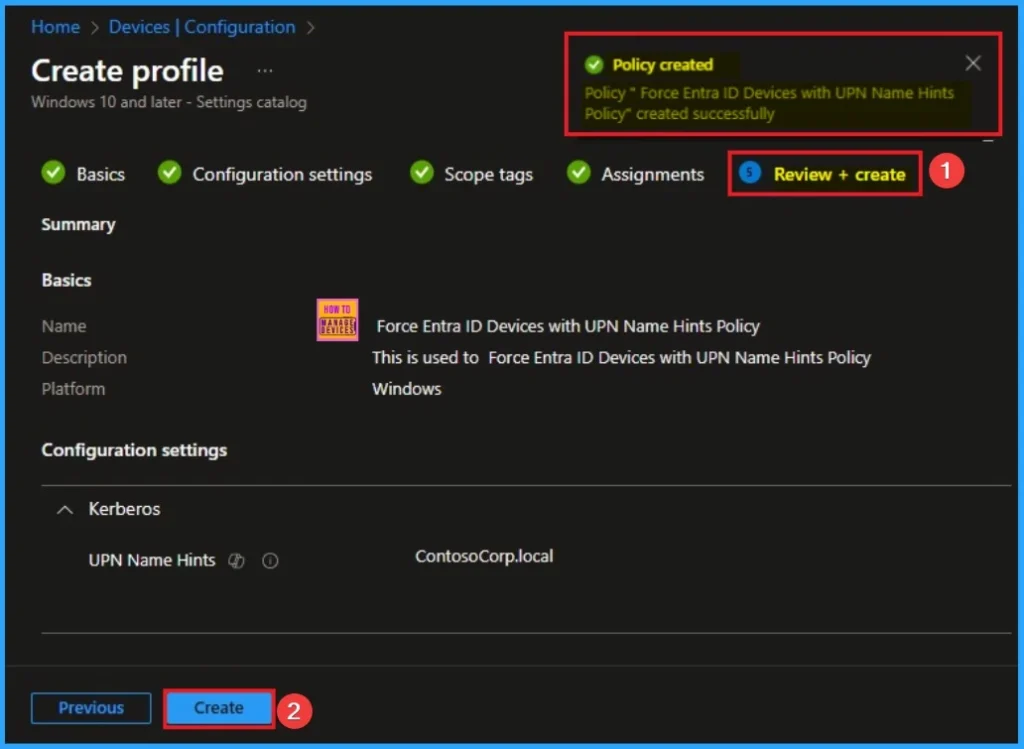 How to Force Entra ID Devices with UPN Name Hints Policy to Find On-Prem AD DCs using Intune 8 How to Force Entra ID Devices with UPN Name Hints Policy to Find On-Prem AD DCs using Intune - Fig.8