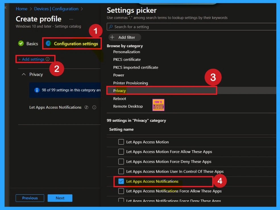 How to Control App Access Notifications Policy for Windows using Intune 3 How to Control App Access Notifications Policy for Windows using Intune - Fig.3