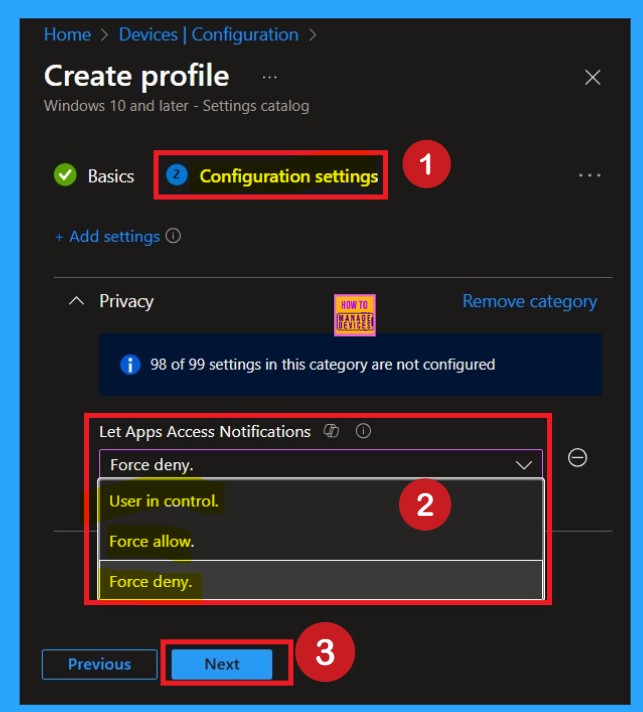 How to Control App Access Notifications Policy for Windows using Intune 4 How to Control App Access Notifications Policy for Windows using Intune - Fig.4