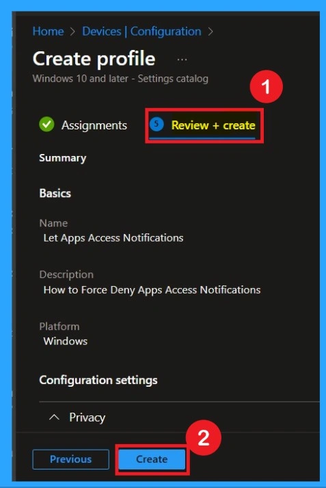 How to Control App Access Notifications Policy for Windows using Intune 8 How to Control App Access Notifications Policy for Windows using Intune - Fig.8