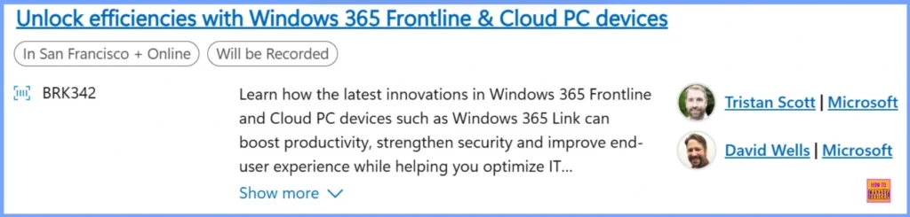 List of Intune Sessions in Microsoft Ignite 2025 9 List of Intune Sessions in Microsoft Ignite 2025 - Fig.9