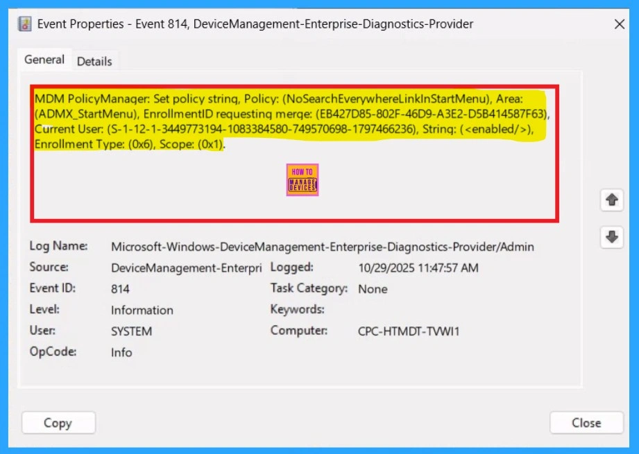 Restrict Users from Viewing Additional Results in Windows Search using Intune Policy 10 Restrict Users from Viewing Additional Results in Windows Search using Intune Policy- Fig.10