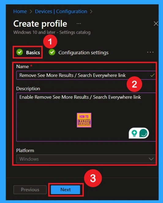 Restrict Users from Viewing Additional Results in Windows Search using Intune Policy 2 Restrict Users from Viewing Additional Results in Windows Search using Intune Policy - Fig.2