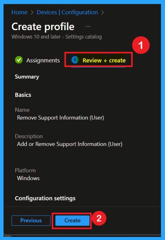 Prevent Users from Accessing Support Information in Programs using Intune Policy 7 Prevent Users from Accessing Support Information in Programs using Intune Policy -Fig.7