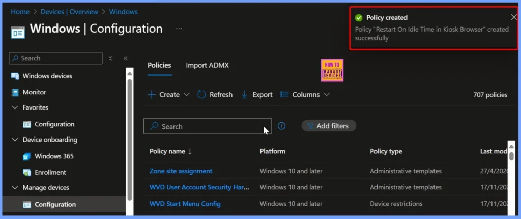 How Idle Time Controls Kiosk Browser Session Restart using Intune Policy 9 How Idle Time Controls Kiosk Browser Session Restart using Intune Policy - Fig.9