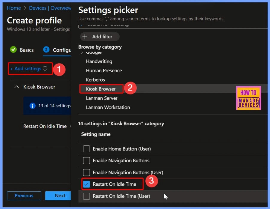 How Idle Time Controls Kiosk Browser Session Restart using Intune Policy 3 How Idle Time Controls Kiosk Browser Session Restart using Intune Policy - Fig.3