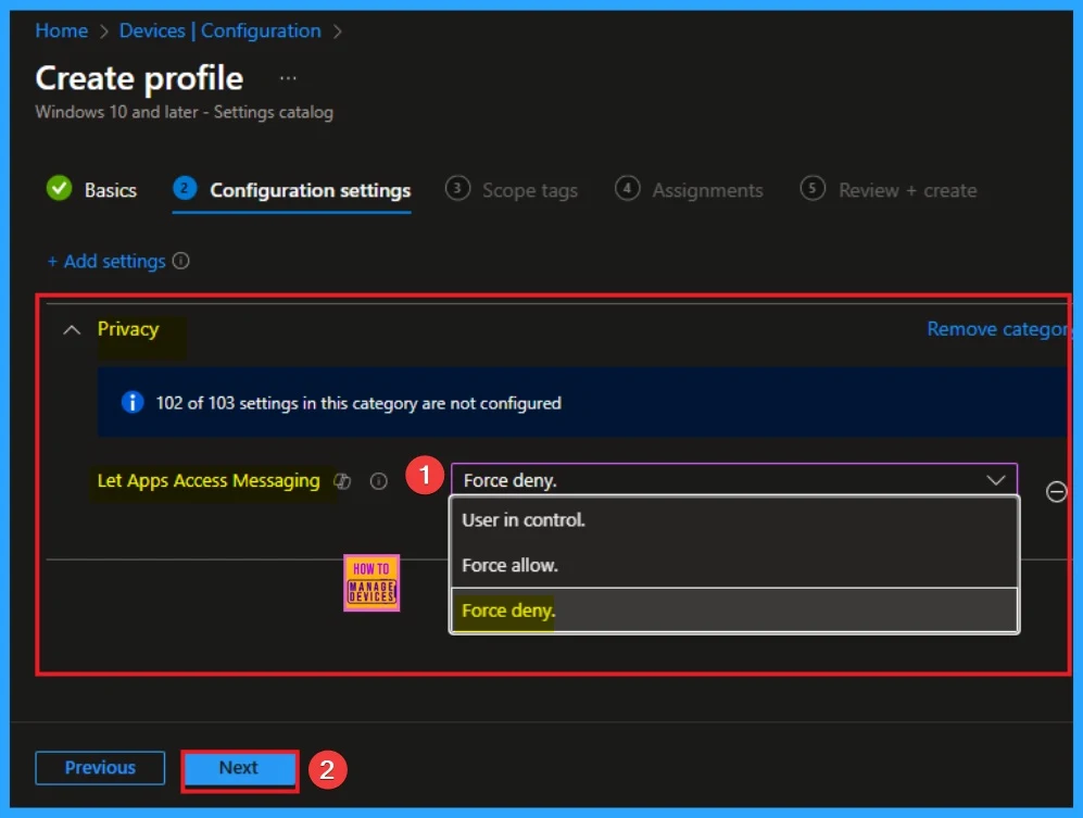 Restrict Windows App Access to Read or Send Messages for Data Protection using Intune 5 Restrict Windows App Access to Read or Send Messages for Data Protection using Intune - Fig.5