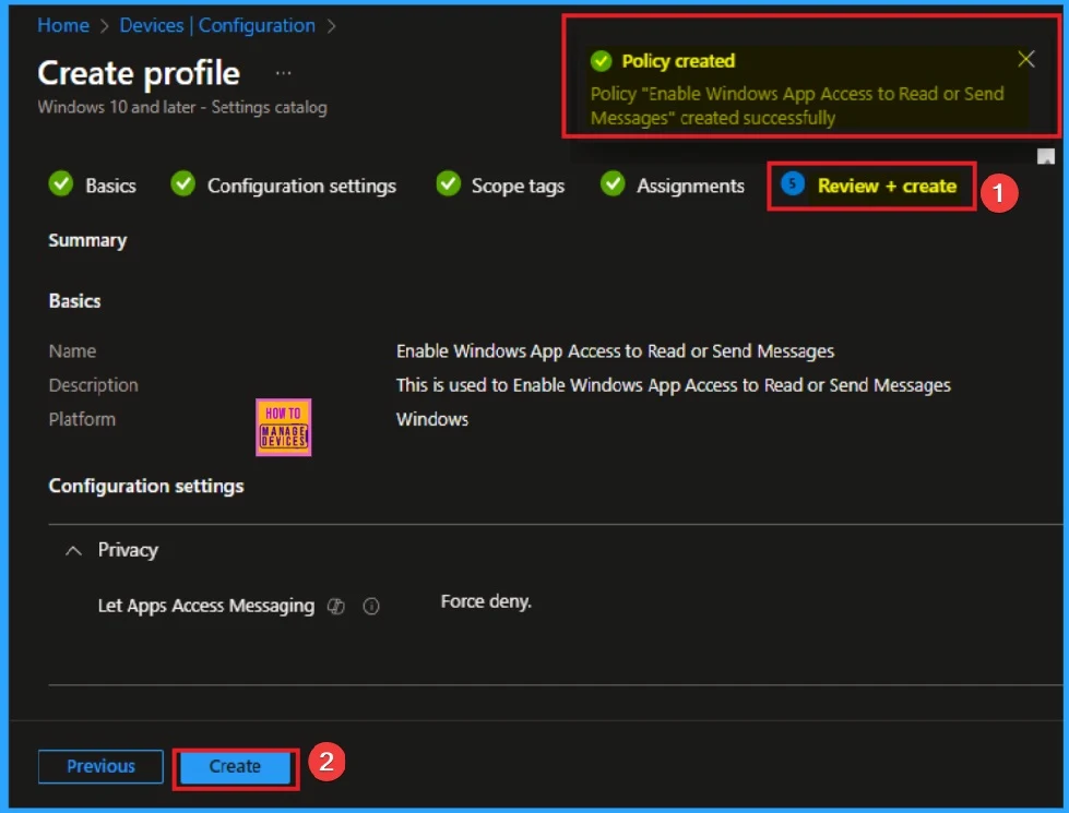 Restrict Windows App Access to Read or Send Messages for Data Protection using Intune 8 Restrict Windows App Access to Read or Send Messages for Data Protection using Intune - Fig.8