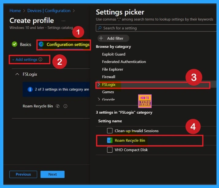 How to Enable Roam Recycle Bin in FSLogix using Intune Policy 3 How to Enable Roam Recycle Bin in FSLogix using Intune Policy - Fig.3