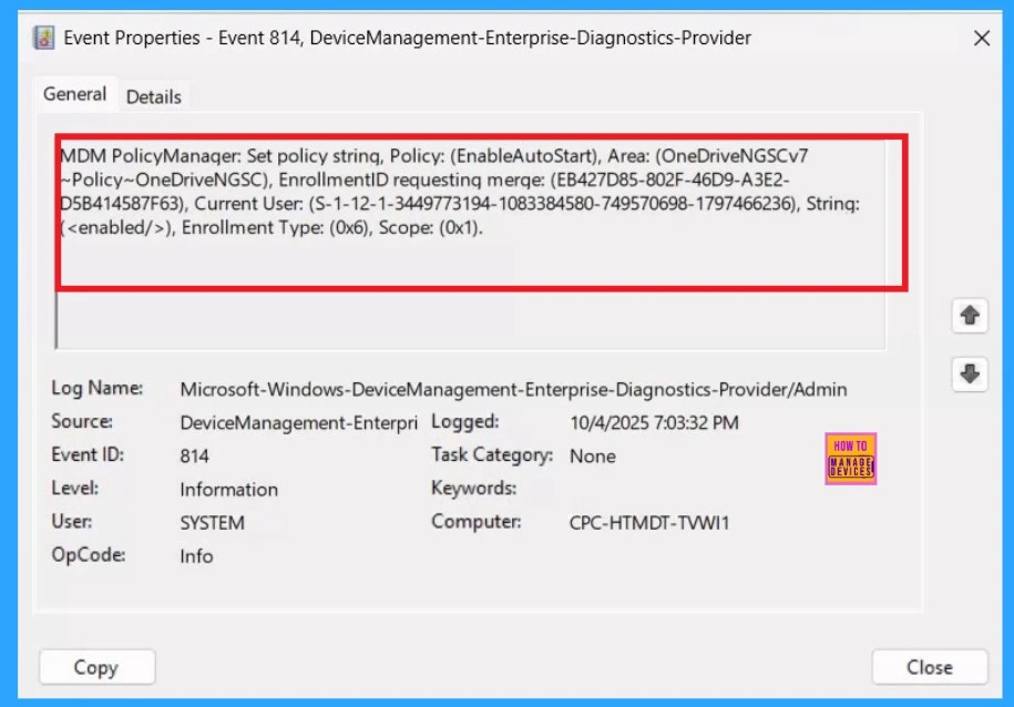Start OneDrive Automatically when Signing in to Windows for OneDrive using Intune Policy 10 Start OneDrive Automatically when Signing in to Windows using Intune Policy- Fig.10