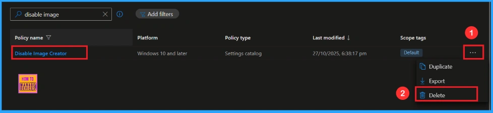 Stop Windows AI Data Leakage Secure your Network by Blocking Image Creator using Intune 13 Stop Windows AI Data Leakage Secure your Network by Blocking Image Creator using Intune - Fig.12