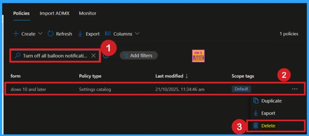 Turn On or Off All Balloon Notifications in Taskbar using the Intune Policy 13 Turn On or Off All Balloon Notifications in Taskbar using the Intune Policy -Fig.13