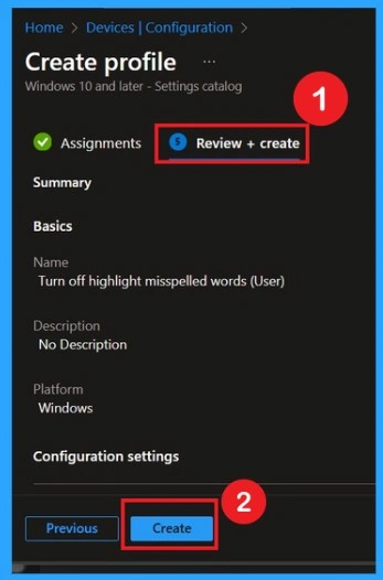 Turn On or Off Highlight Misspelled Words Using Intune Policy - Fig 9