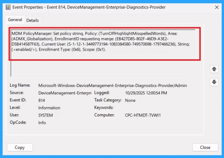 Turn On or Off Highlight Misspelled Words Using Intune Policy - Fig 11