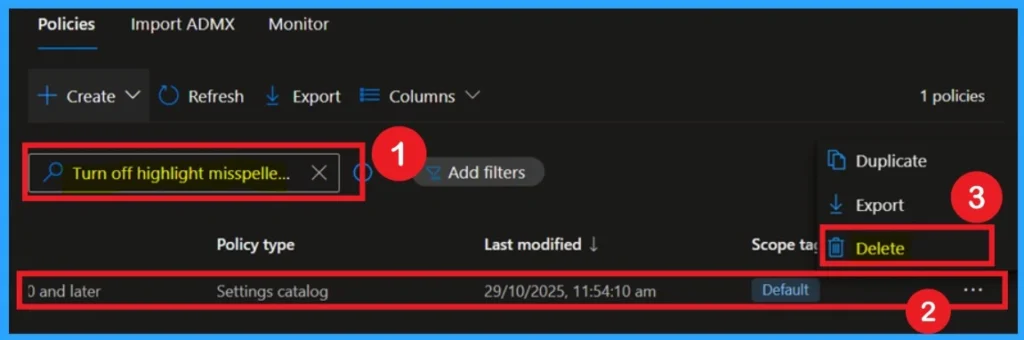 Turn On or Off Highlight Misspelled Words Using Intune Policy - Fig 13