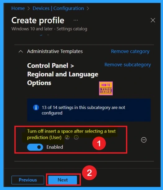Prevent Automatic Space After Text Suggestions for Accurate Typing using Intune Policy 5 Prevent Automatic Space After Text Suggestions for Accurate Typing using Intune Policy -5