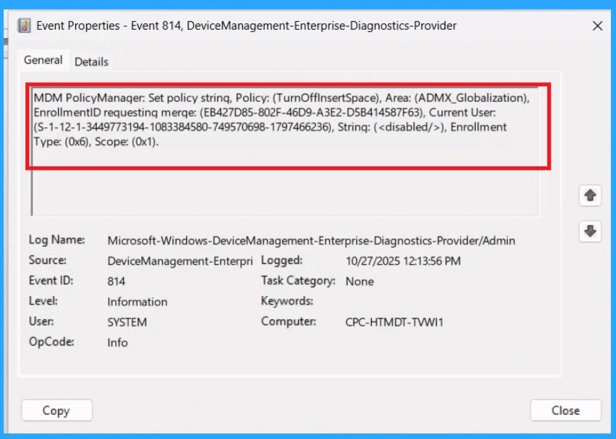Prevent Automatic Space After Text Suggestions for Accurate Typing using Intune Policy 10 Prevent Automatic Space After Text Suggestions for Accurate Typing using Intune Policy -10
