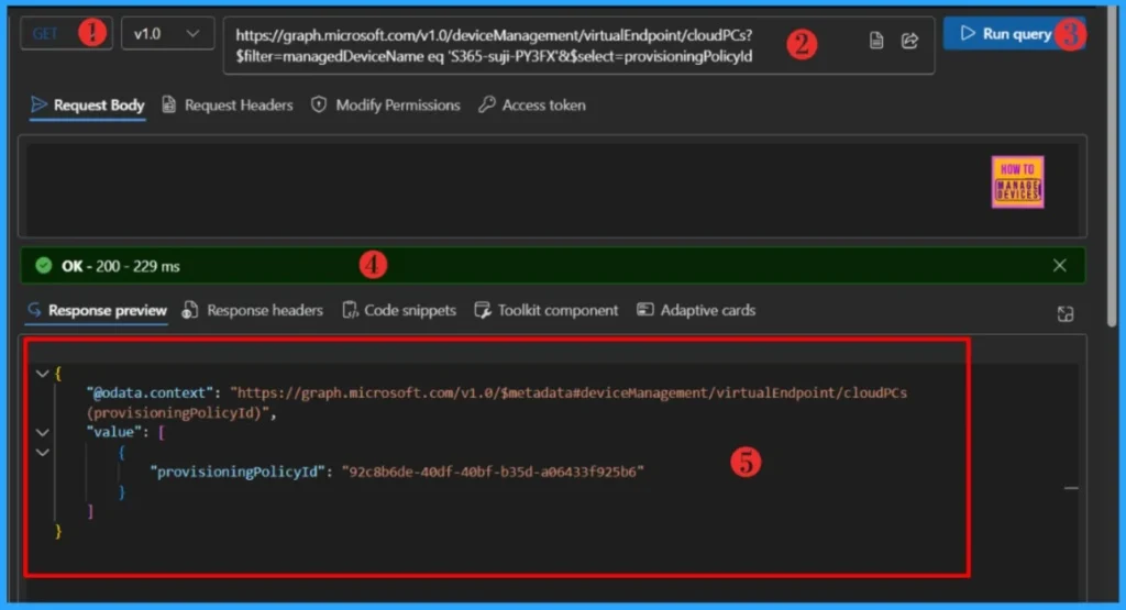 How to Change the Region Name and Geography of Microsoft 365 Cloud PCs using Microsoft Graph API 2 How to Change the Region Name and Geography of Microsoft 365 Cloud PCs using Microsoft Graph API. Fig-02