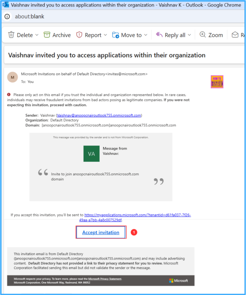 Best Guide to Invite B2B Guest Users to Entra ID using Intune. Fig. 7