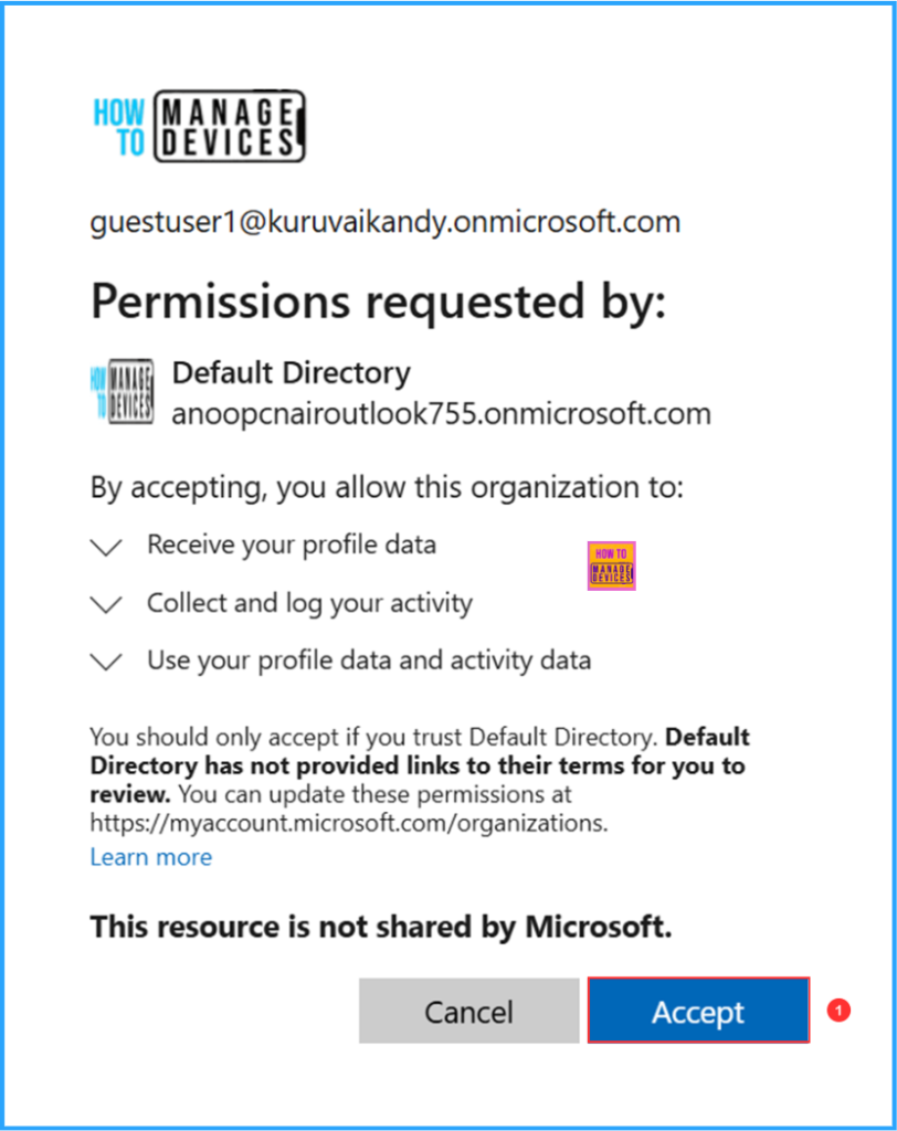 Best Guide to Invite B2B Guest Users to Entra ID using Intune. Fig. 9