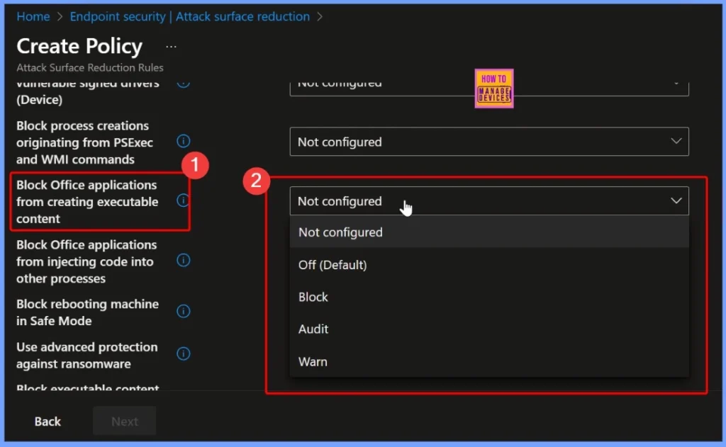 Block Malicious Code Creation in Word Excel and PowerPoint using Intune ASR Rule - Fig.4
