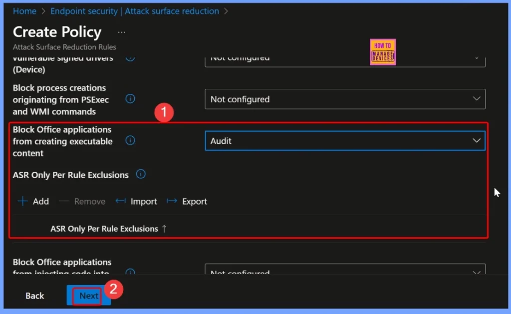 Block Malicious Code Creation in Word Excel and PowerPoint using Intune ASR Rule - Fig.5