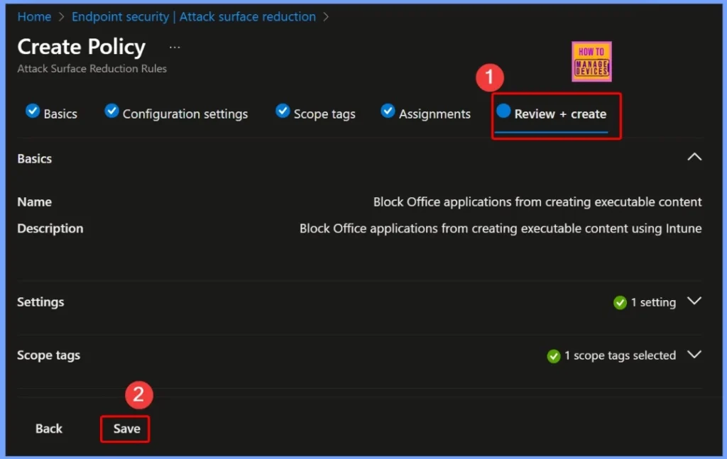 Block Malicious Code Creation in Word Excel and PowerPoint using Intune ASR Rule - Fig.8
