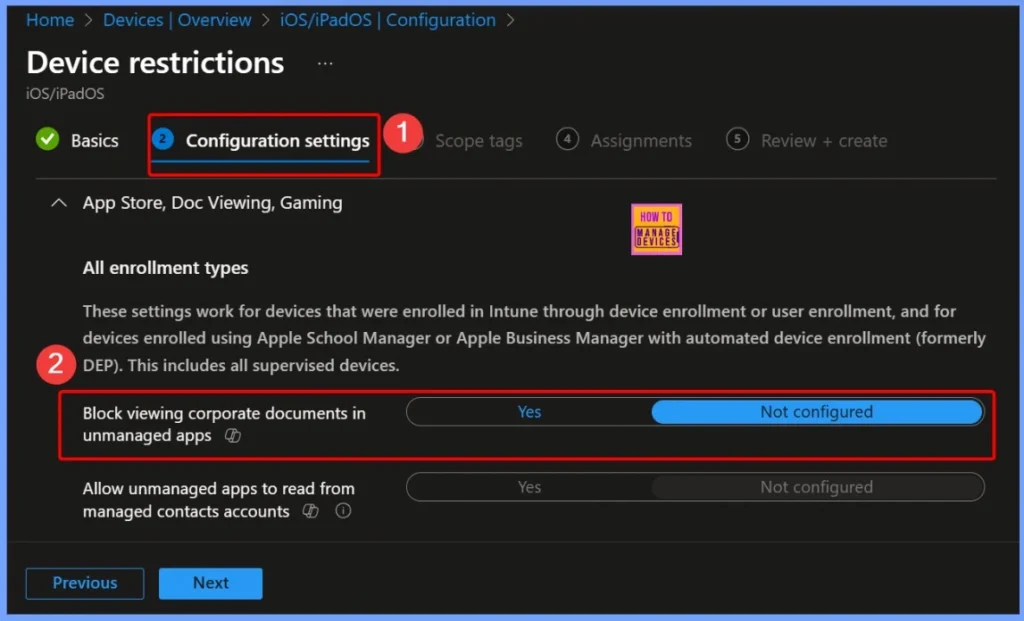 How to Block Viewing of Corporate Documents in Unmanaged Apps using Intune Policy - Fig.5