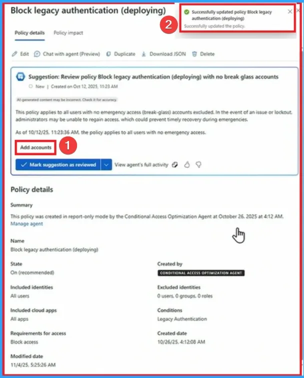 Optimize Conditional Access Agent in Entra to Fix Security Blind Spots - Fig.8 - Creds to MS
