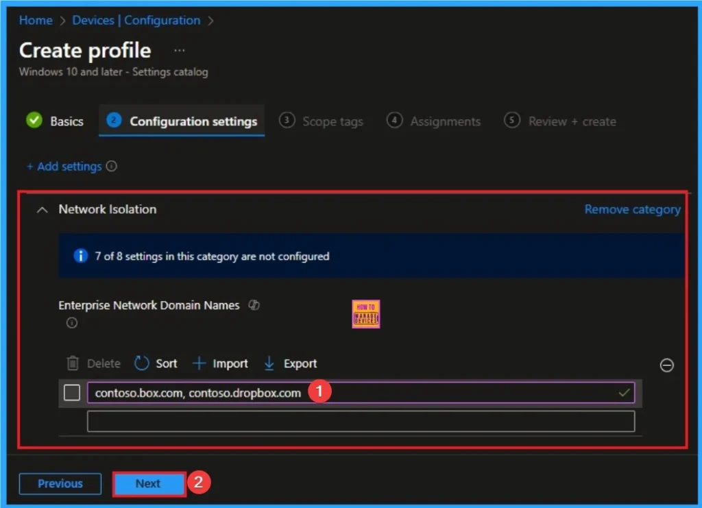 Configure Enterprise Domains Policy to Automatically Protect All Work Data using Intune 5 Configure Enterprise Domains Policy to Automatically Protect All Work Data using Intune - Fig.5