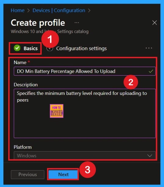Enhance Device Battery Level by Managing Peer-to-Peer Uploads using Intune Policy 2 Enhance Device Battery Level by Managing Peer-to-Peer Uploads using Intune Policy - Fig.2