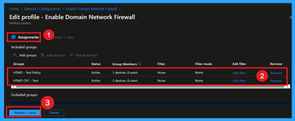 Enable Disable Domain Network Firewall using Intune Policy -Fig.11