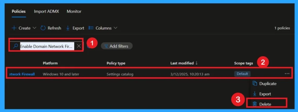Enable Disable Domain Network Firewall using Intune Policy -Fig.10